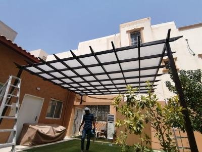 برجولات اسطح حديد مقاول برجولات هرمية الدمام